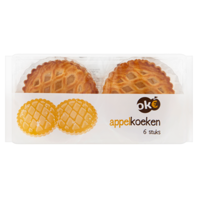 Budget Huismerk Appelkoeken 6 Stuks 300 g