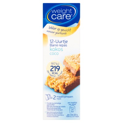 Weight Care 12-uurtje kokos 2 x 58 gram