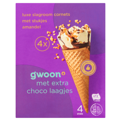 Huismerk Luxe slagroom cornets amandel