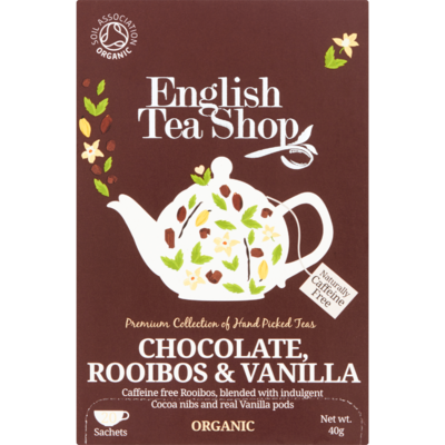 English Tea Shop Tea organic biologisch choc-rooibos-vanille 20 zakjes