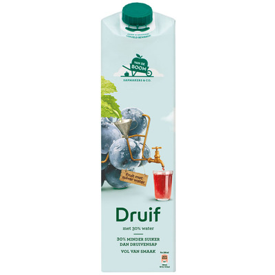 Van de Boom Sap druif 30% minder suiker