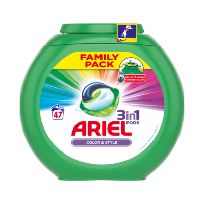 Ariel 3 in 1 Pods Kleur & Stijl Wasmiddelcapsules