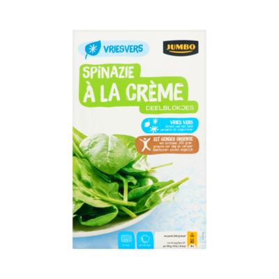 Huismerk Spinazie à la Crème Deelblokjes Vriesvers
