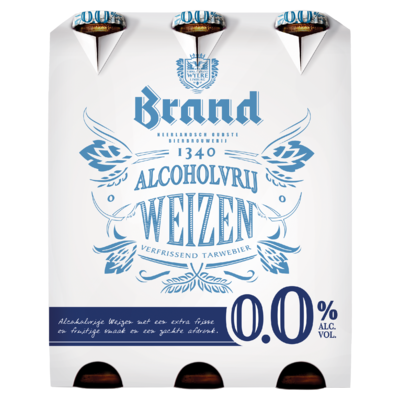 Brand Weizen 0.0 Alcoholvrij Bier Fles 6 x 30 cl