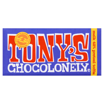Tony's Chocolonely Donkere Melk 42% Pretzel Toffee 180 g