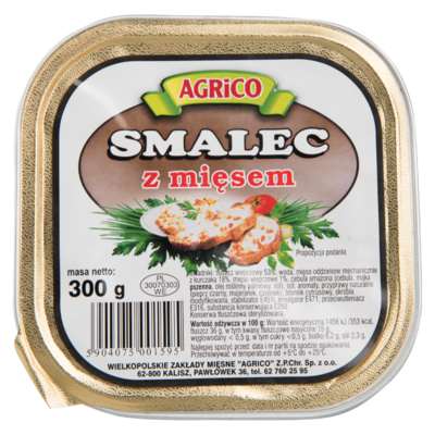 Agrico Reuzel met vlees en ui smalec z miesem
