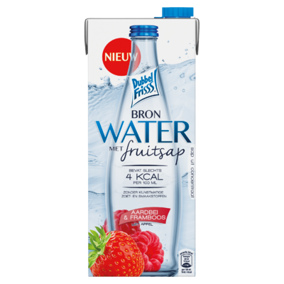 DubbelFrisss Bronwater Aardbei-Framboos 1,5 L
