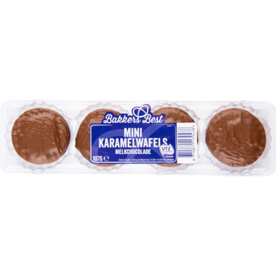 Bakkers Best Mini choco caramel koekjes melk chocolade