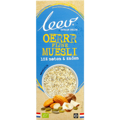 Leev Bio muesli extra fijn noten zaden
