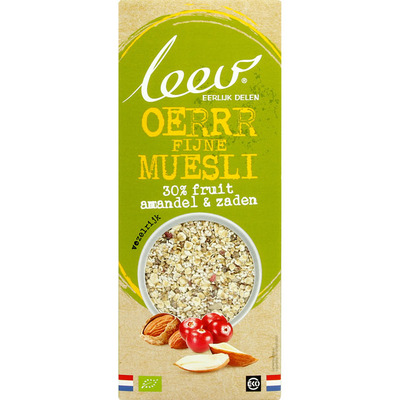 Leev Bio muesli extra fijn noten fruit