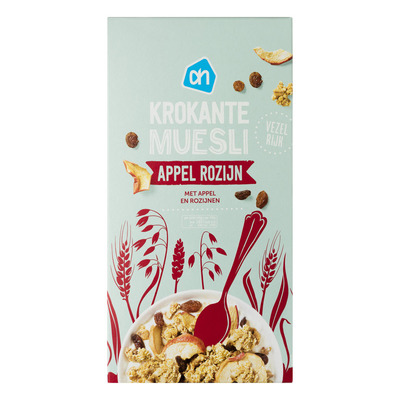 Huismerk Krokante muesli appel-rozijn