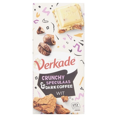 Verkade wit crunchy speculaas & dark coffee