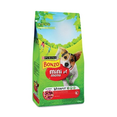 Bonzo Hondenvoer Mini Menubrokken Met Rund