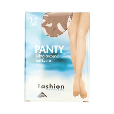 Fashion panty lichtglanzend teint maat 40-44, 15 denier