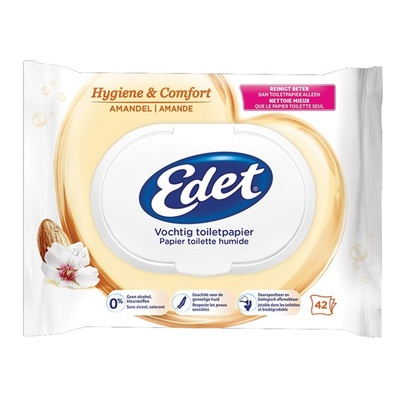 Edet vochtig toiletpapier amandel