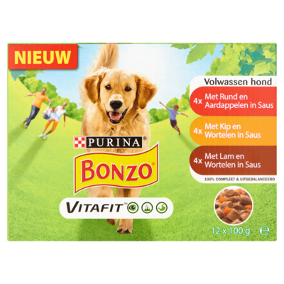 Bonzo Bonzo Vitafit Volwassenen Hond 12 x 100 g