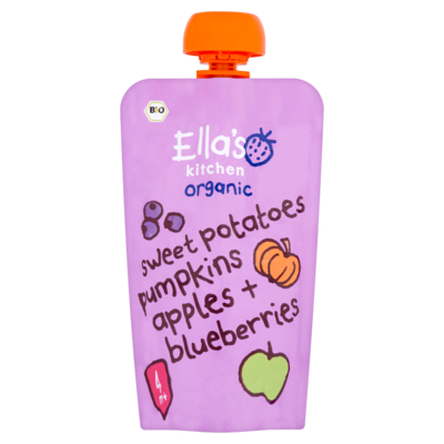 Ella's Kitchen Sweet potatoes pumpkins apples bluebaerry 4 maanden