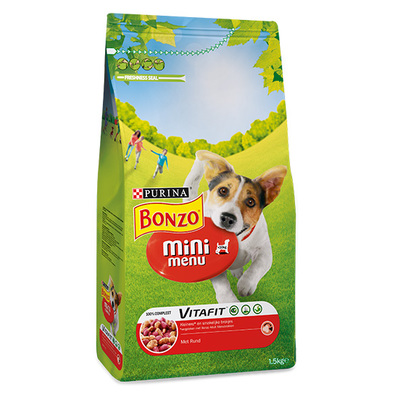 Bonzo mini menu brokken rund 1,5 kilo