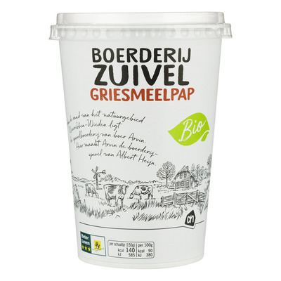 Huismerk Boerderijzuivel griesmeelpap