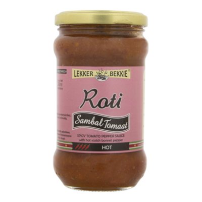 Lekker Bekkie Roti tomaten sambal