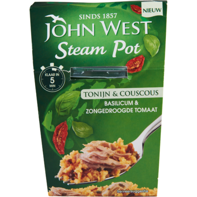 John West Snackpot couscous basilicum tomaat
