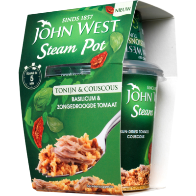 John West Snackpot couscous basilicum tomaat