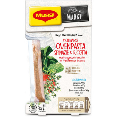 Maggi Siciliaanse ovenpasta spinazie ricotta