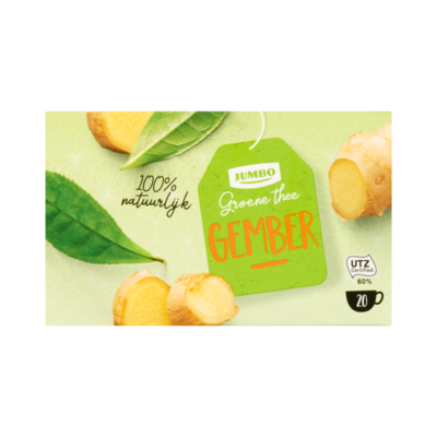 Huismerk Groene Thee Gember 20 Stuks