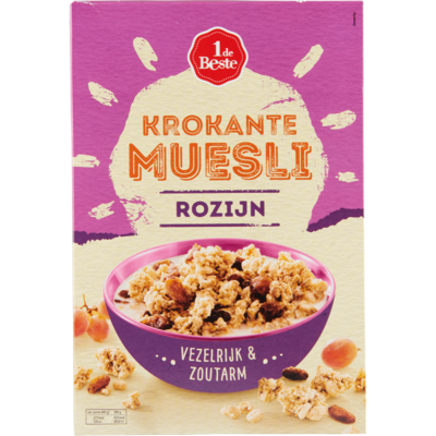 Huismerk Krokante muesli rozijn