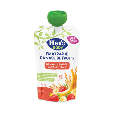 Hero Baby fruitpapje granen-banaan- aardbei