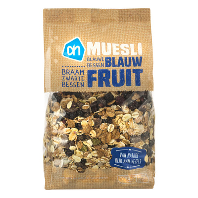 Huismerk Muesli blauw fruit