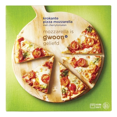 Huismerk krokante pizza mozzarella