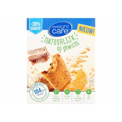 Weight Care Havermout Sinaasappel & Cacao 8 Stuks