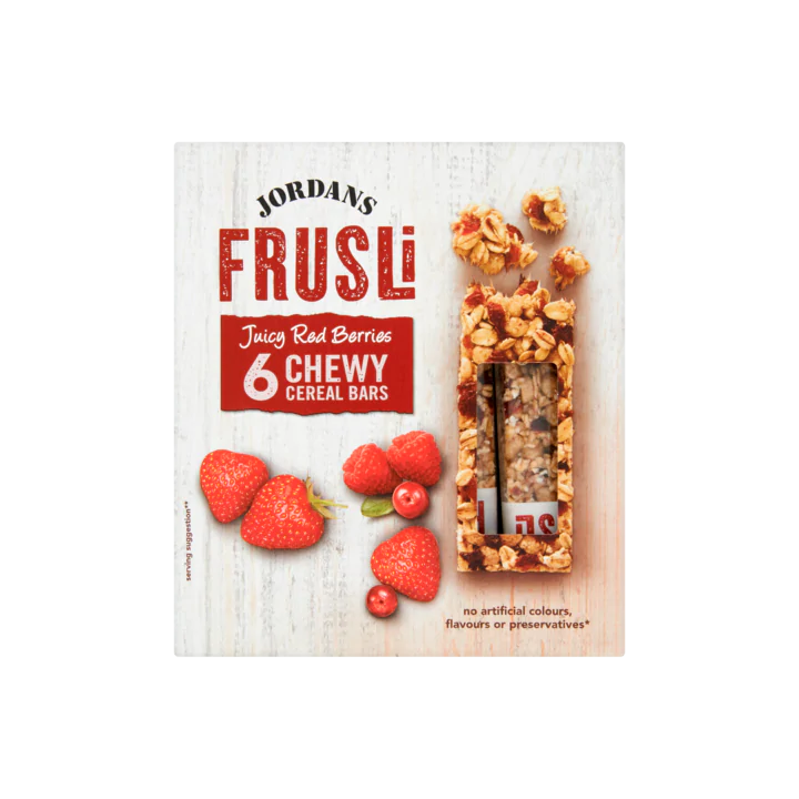 Jordans Frusli Juicy Red Berries Chewy Cereal Bars