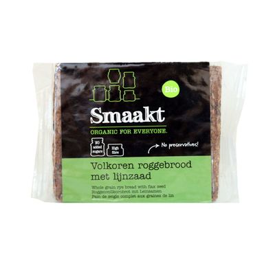 Smaakt Volkoren Roggebrood Met Lijnzaad Bio