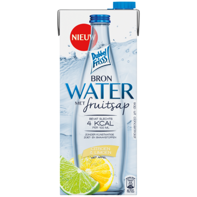 Dubbelfrisss Water met fruitsap citroen- limoen
