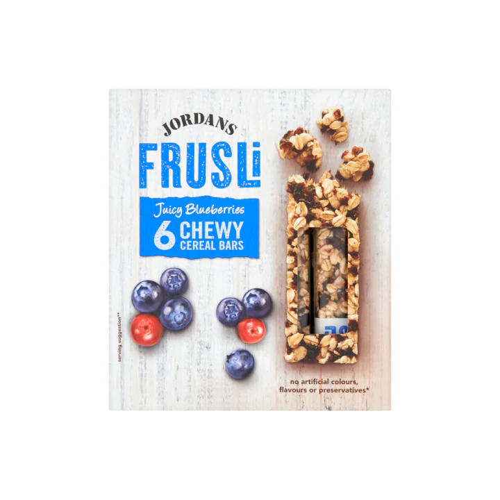 Jordans Frusli Juicy Blueberries Chewy Cereal Bars