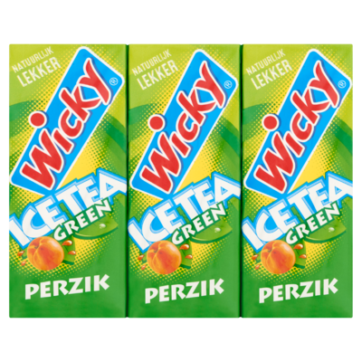 Wicky Ice Tea Green Perzik 6 x 200 ml