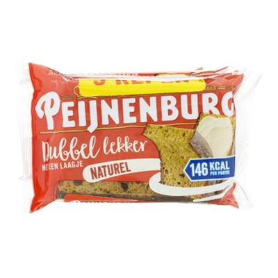 Peijnenburg Dubbel lekker naturel 5-pack