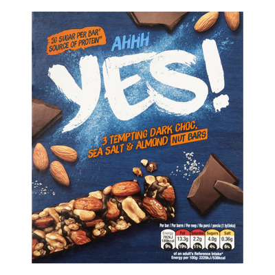Yes Pure chocola & zeezout notenreep 3pack