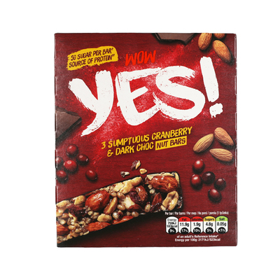 Yes Pure chocola & cranberry notenreep 3pack