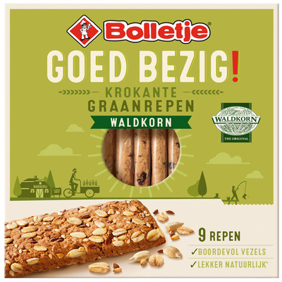 Bolletje Goed bezig krokante graanrepen waldkorn