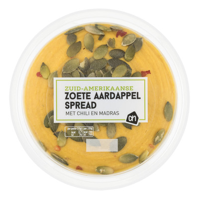 Huismerk Zoete aardappelspread chili madras
