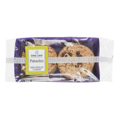 Huismerk Choc chip pistachio dark chocolate