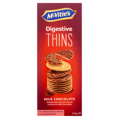 McVities Digestive Thins milk