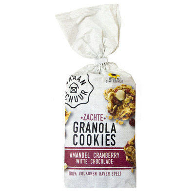 De Graanschuur Soft amandel cranberry witte chocolade