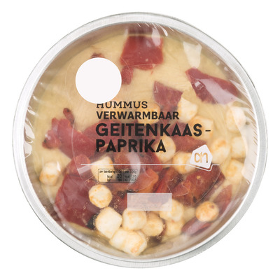 Huismerk Warme hummus geitenkaas paprika