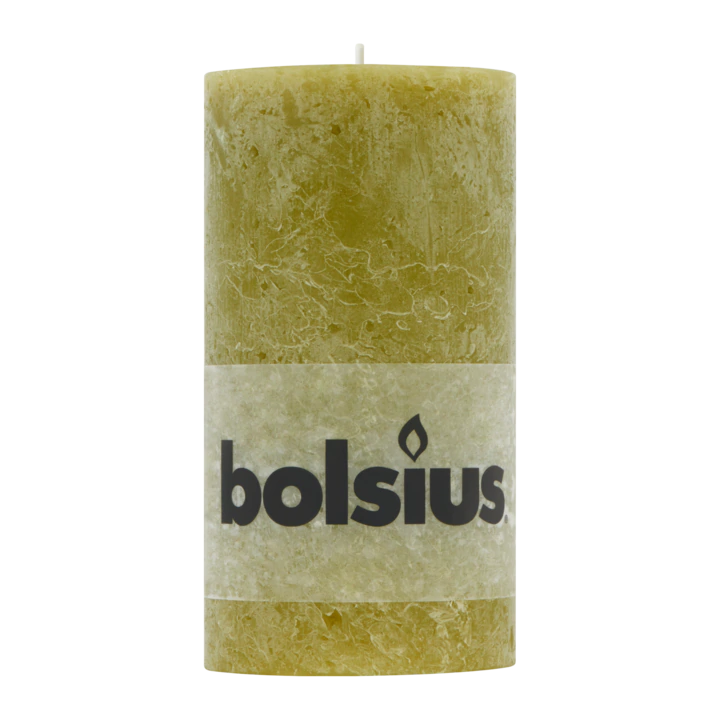 Bolsius Rustiek Olijf Groen 130 mm Ø 68mm