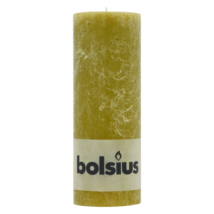 Bolsius Rustiek Olijf Groen 190 mm Ø 68mm