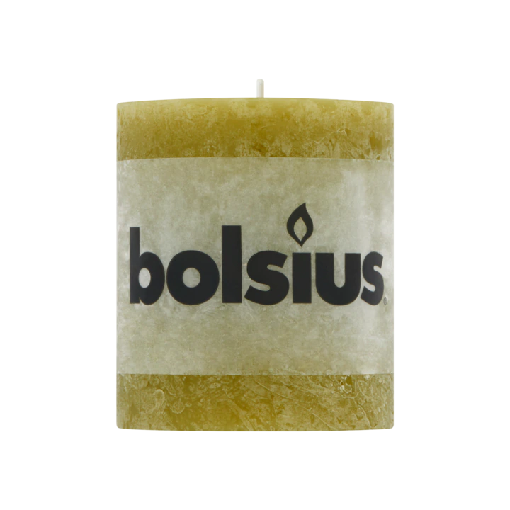 Bolsius Rustiek Olijf Groen 80 mm Ø 68mm
